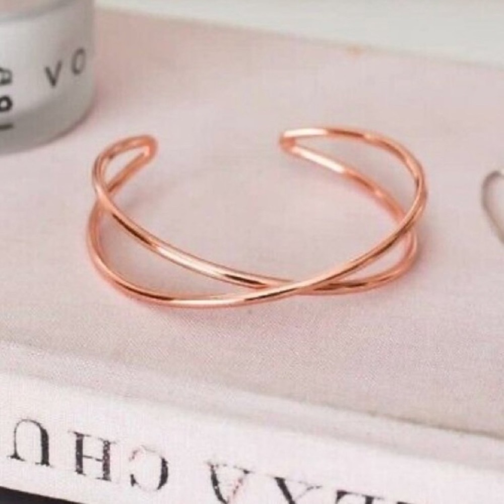 Tribe Alive Criss Cross Rose Gold Bracelet